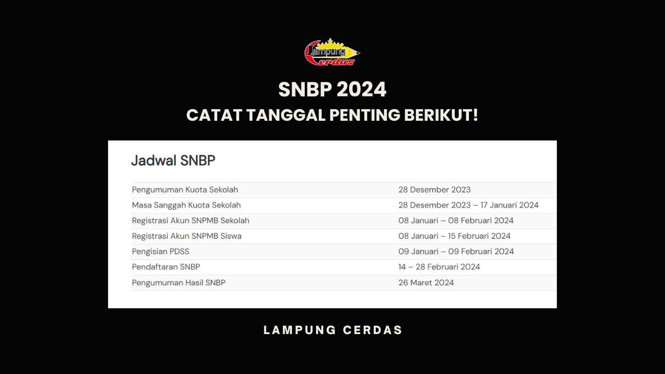 SNBP 2024: Catat Tanggal Penting Berikut!