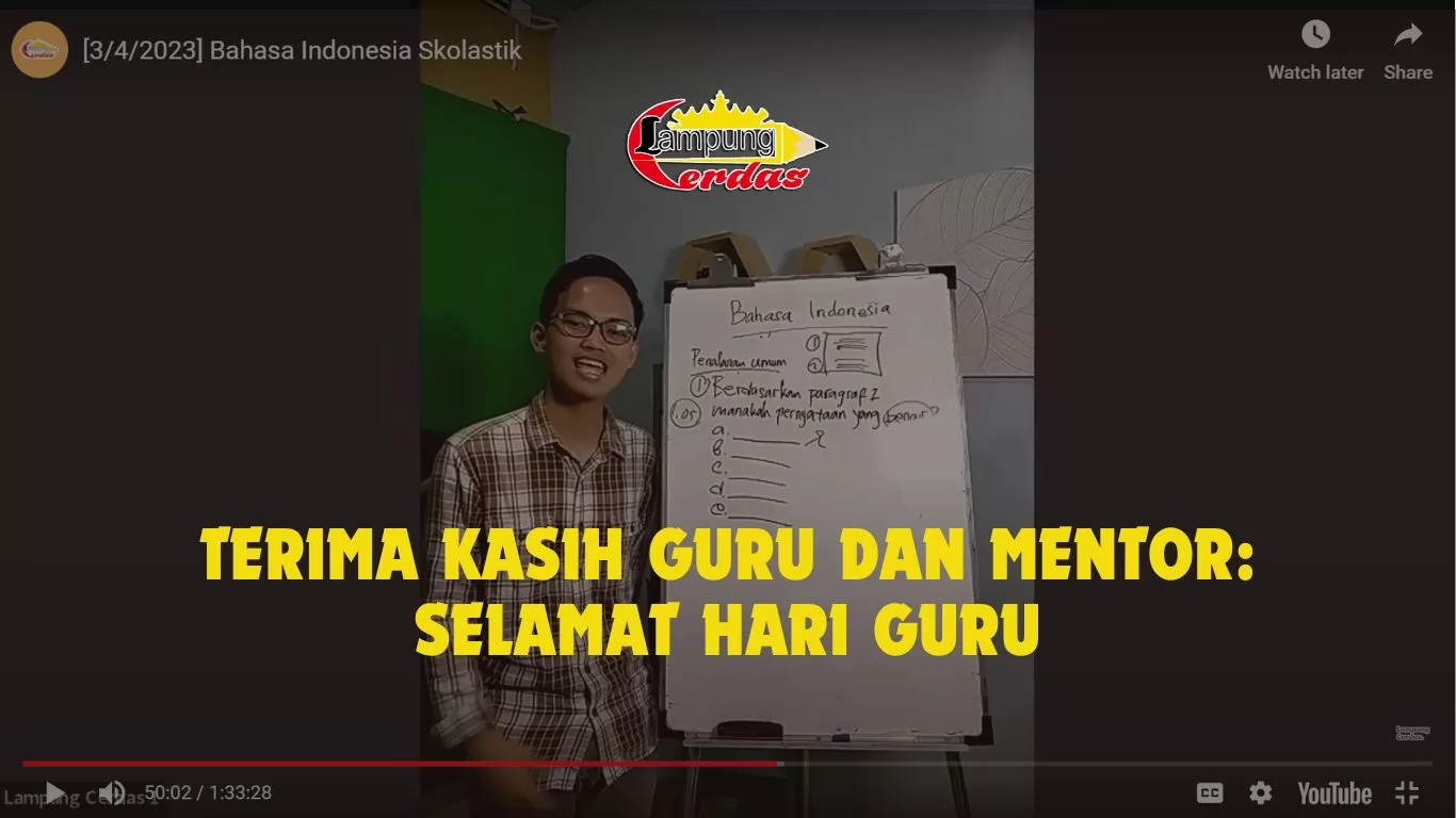 Terima Kasih Guru dan Mentor: Selamat Hari Guru