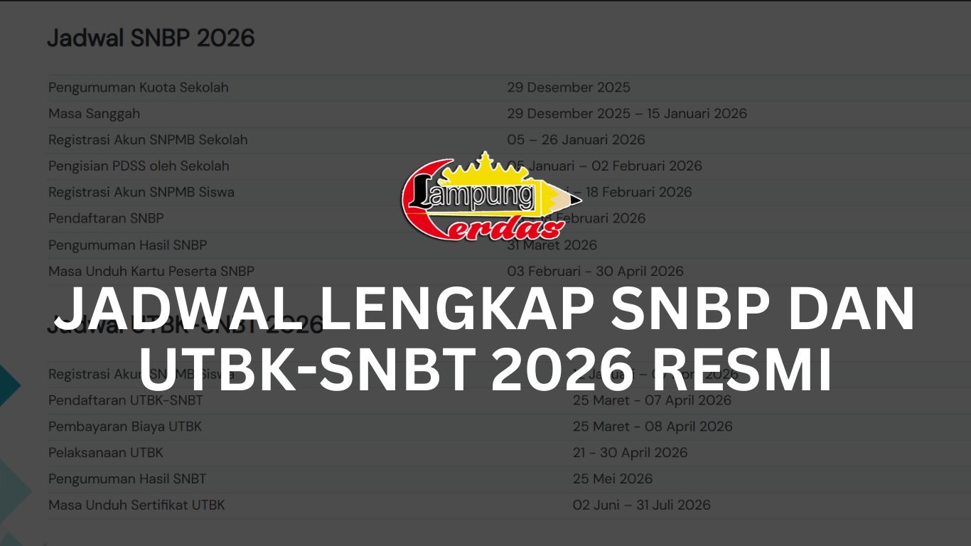 Jadwal Lengkap SNBP dan UTBK-SNBT 2026 Resmi Dirilis, Catat Tanggal Pentingnya!